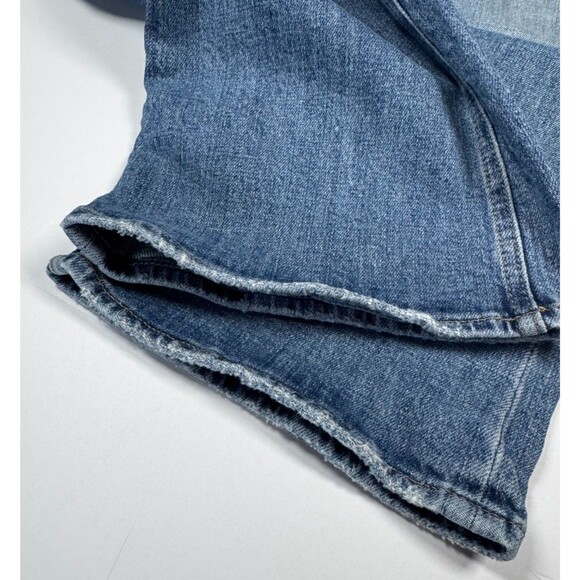 Pistola Jeans Womens 31 Blue Bootcut Flare Stretch Mid Rise Denim Raw Hem - Picture 11 of 16